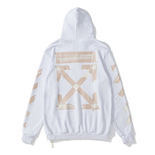 OFF airport strip arrow pattern pullover hooded sweater