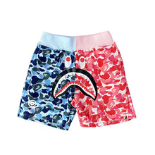 Bathing ape Bape Shorts Camo Alphabet Shark Straight Beach Pants
