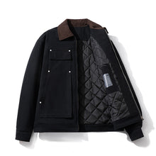 Men Vintage Jackets Vintage Tooling Jacket Women's Casual Lapel Padded Cotton