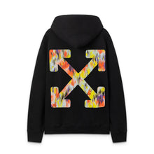 OW Maple Leaf Letter Arrow Pattern Pullover Hooded Sweater