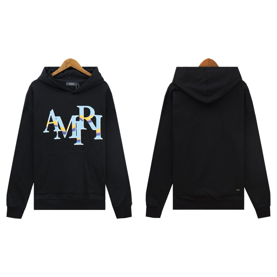 Amiri Hoodie AMI gradual change letter pattern pullover hooded sweater