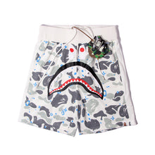 Bathing ape Bape Shorts Camo luminous shark mouth shorts five-point pants straight beach pants