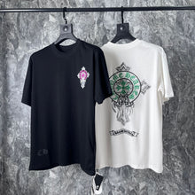 CHH Heart T Shirts Cross Horseshoe Printed Cotton Loose Casual T-Shirt