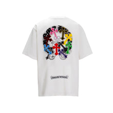 CHH Heart T Shirts Sanskrit Rainbow Cross Foam Short Sleeve T-Shirt