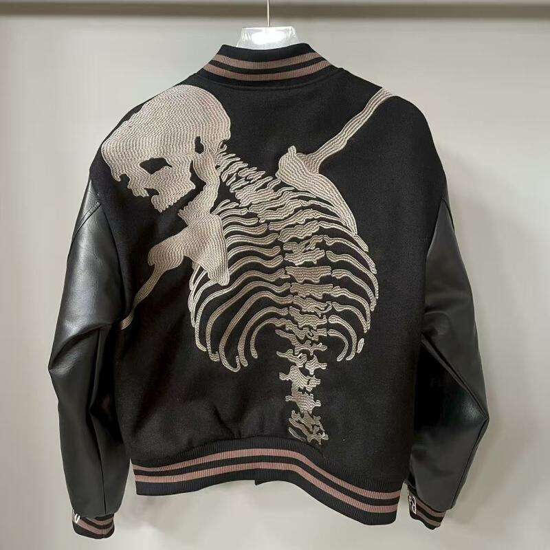 Godspeed Jacket Baseball Jersey Jacket Embroidered Loose Stand Up Collar