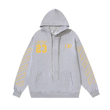 OW 23 numeric alphabet print hooded sweater