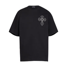CHH Heart T Shirts T-Shirt Hot Diamond Angel Wings Cross Cotton Short Sleeve