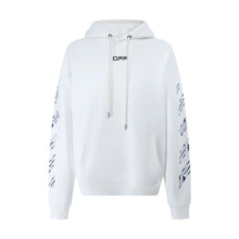OW letter arrow pattern pullover hooded sweater