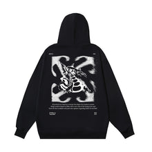 OW Lettered Dragon Arrow Print Hooded Sweatshirt