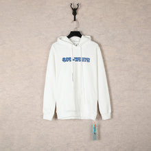 OW Ice Cube Arrow Pattern Pullover Hooded Sweater