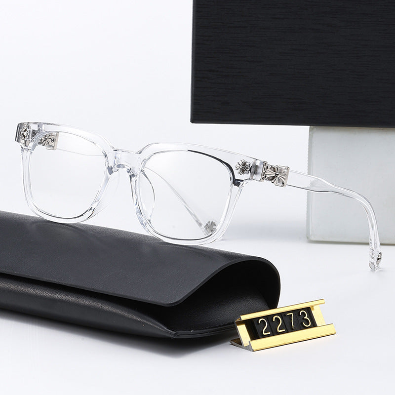 Chrome Hearts glasses cross plain mirror retro literary lens