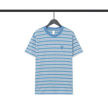 CHH Heart T Shirts Poison Home Stripe Jacquard Embroidery Short Sleeve Couple T-Shirt