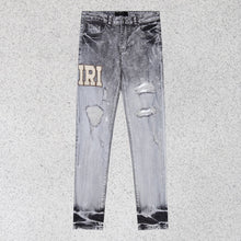 Amiri Jeans Trend Gradual Change Color Ripped Jeans