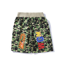 Bathing ape Bape Shorts Camo Alphabet Shark WGM print beach pants