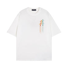 CHH  Heart T Shirts Cross Color Printed Short Sleeve T-Shirt Loose