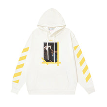 OW Angel Caravaggio diagonal striped arrow print hooded sweater