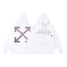 OW Ant Arrow Pattern Pullover Hooded Sweater