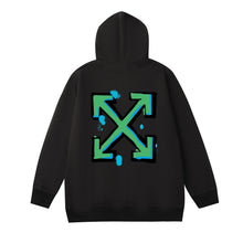 OW graffiti gradual change arrow pullover hooded sweater