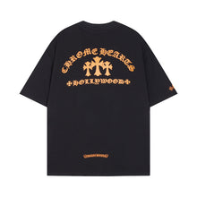 CHH Heart T Shirts CROW Summer Short Sleeve Embroidery Crew Neck Loose