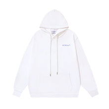 OW Portrait Arrow Pattern Pullover Hooded Sweater