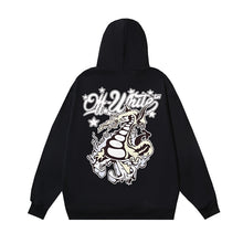 OW Dragon Alphabet Arrow Pullover Hooded Sweater