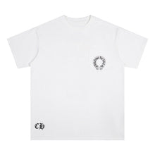 CHH Heart T Shirts Cross Color Printed Short Sleeve T-Shirt Loose