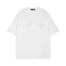 CHH Heart T Shirts Versatile Casual Loose Print Embroidery T-Shirt Sleeves