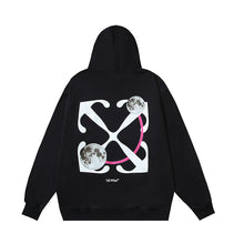 OW Saturn pattern arrow pullover hooded sweater