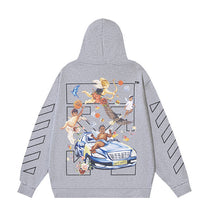 OW Angel Roadster Arrow Print Pullover Hooded Sweater