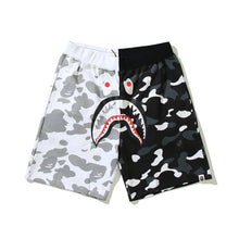Bathing ape Bape Shorts Yin Yang luminous shark five-point pants straight beach pants