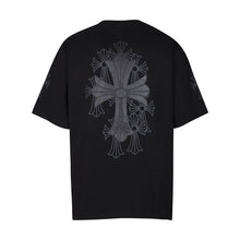 CHH Heart T Shirts Croix Cross Color Embroidery Printed Short Sleeve T-Shirt Loose