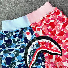 Bathing ape Bape Shorts Camo Alphabet Shark Straight Beach Pants