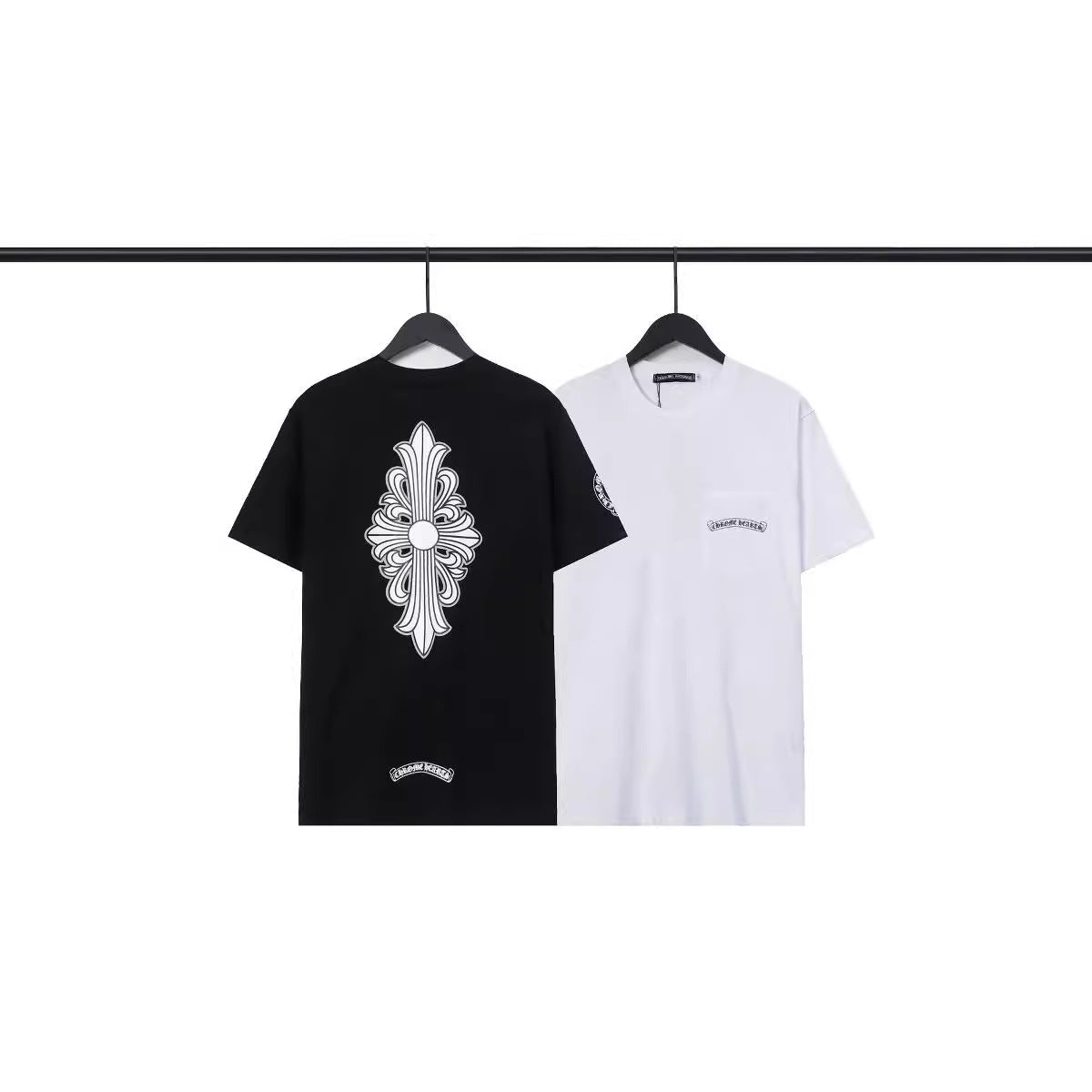 CHH  Heart T Shirts T-Shirt Crossshaft Cotton Crew Neck Short Sleeve