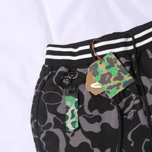 Bathing ape Bape Shorts camouflage alphabet shark shorts men cotton terry lightning