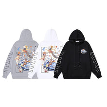 OW Angel Roadster Arrow Print Pullover Hooded Sweater