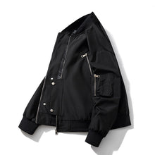 Mens Vintage Jackets Flight Suit Printed Logo Jacket
