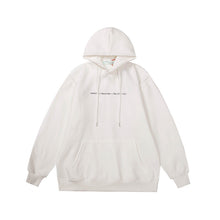 OW Flower Arrow Pattern Fleece Pullover Hooded Sweatshirt
