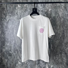 CHH Heart T Shirts Chrome Hearts Pink Sanskrit Short Sleeve T-Shirt