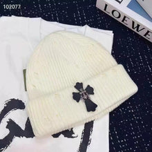 CHH  Heart Beanie Ripped Cross Knitted Hat Warm Hat Wool