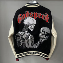 Godspeed Jacket Baseball Jersey Jacket Embroidered Loose Stand Up Collar