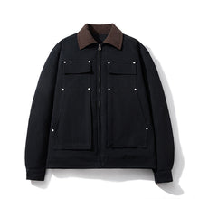 Men Vintage Jackets Vintage Tooling Jacket Women's Casual Lapel Padded Cotton