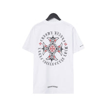 CHH Heart T Shirts Croix Cross Leather Printed Short Sleeve T-Shirt
