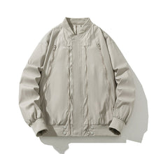 Men Vintage Jackets Vintage Zipper Baseball Padded Jacket Flight Jacket Cotton