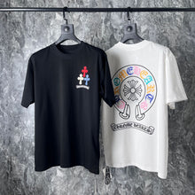 CHH Heart T Shirts Cross Horseshoe Print Embroidery T-Shirt Short Sleeve