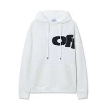 OW three-dimensional letter print pattern pullover hooded sweater