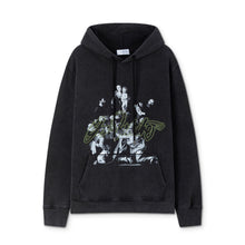 OW oil painting angel portrait pattern pullover hooded sweater