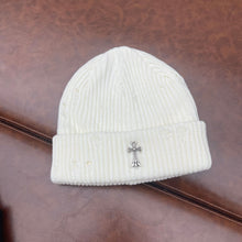 CHH  Heart Beanie Knitted Hat Women's Thick Wool Hat Cross Cold Hat