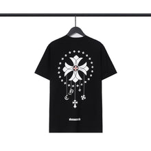 CHH  Heart T Shirts Cross Casual Loose Cotton Crew Neck T-Shirt