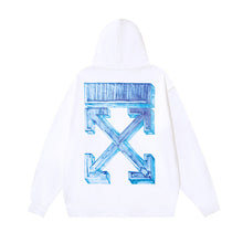 OW three-dimensional square arrow pattern pullover hooded sweater