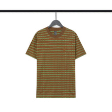 CHH Heart T Shirts Poison Home Stripe Jacquard Embroidery Short Sleeve Couple T-Shirt